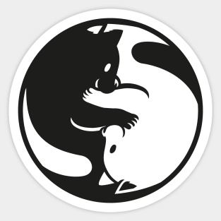 Yin Yang Cat Tao by Tobe Fonseca Sticker